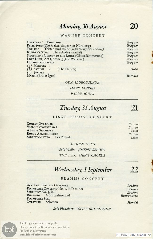 Various Composers, Queen's Hall, London