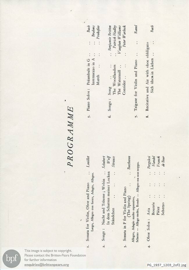 Britten Song [Not Even Summer Yet], Downe House, Berkshire