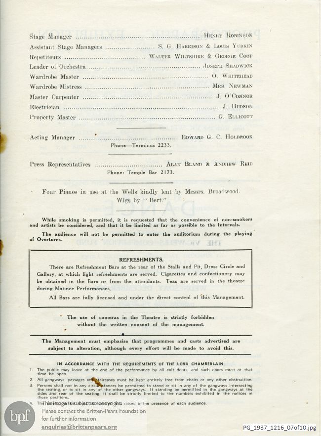 Wagner The Valkyrie, Sadler's Wells, London.