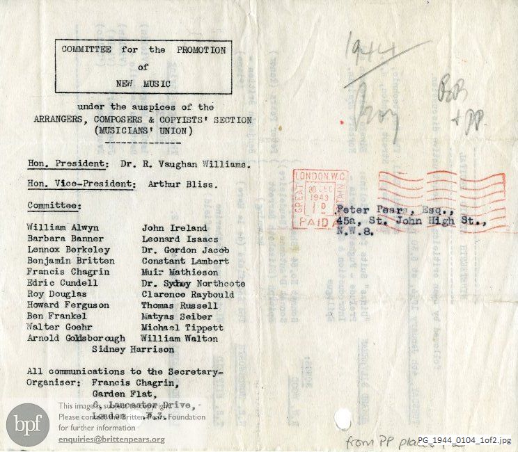 Various Composers, Fyvie Hall, The Polytechnic, London