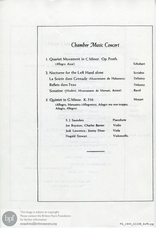 Britten Ballad of Little Musgrave and Lady Barnard, Eichstatt, Germany