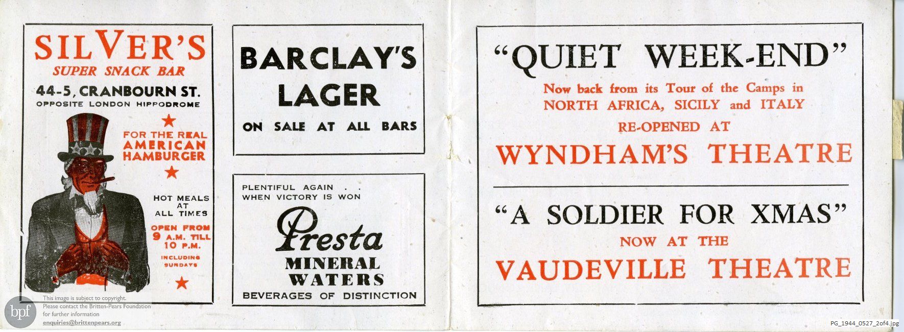 Smetana The Bartered Bride, New Theatre, London.