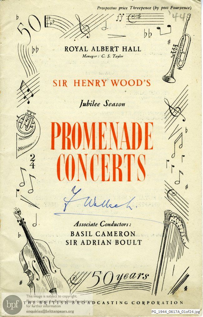 Britten Scottish Ballad, Royal Albert Hall, London.