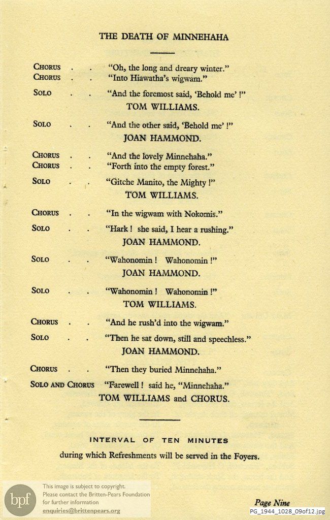 Coleridge-Taylor Hiawatha, Philharmonic Hall, Liverpool