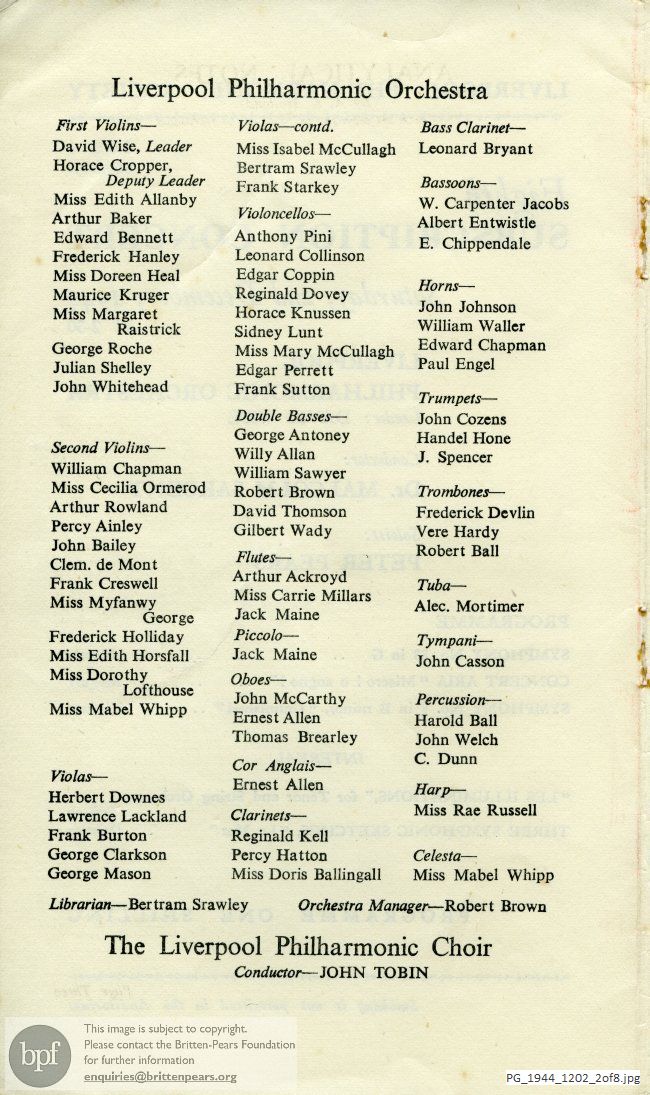 Britten Les Illuminations, Liverpool