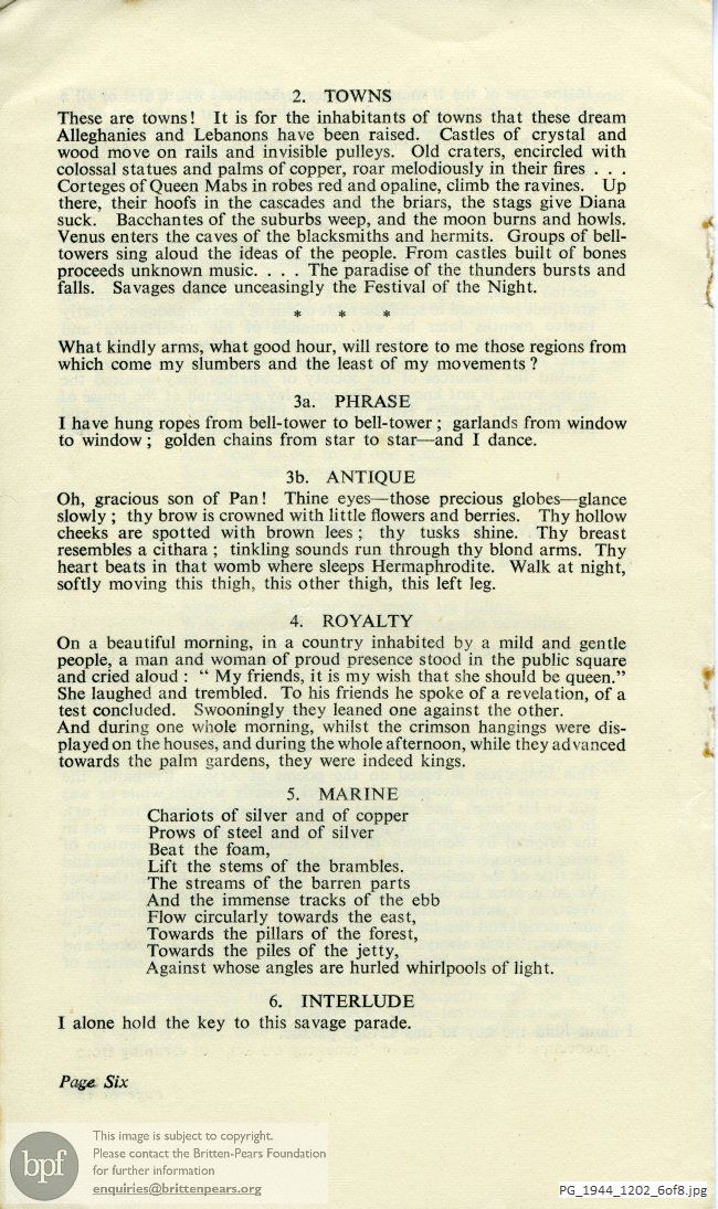 Britten Les Illuminations, Liverpool