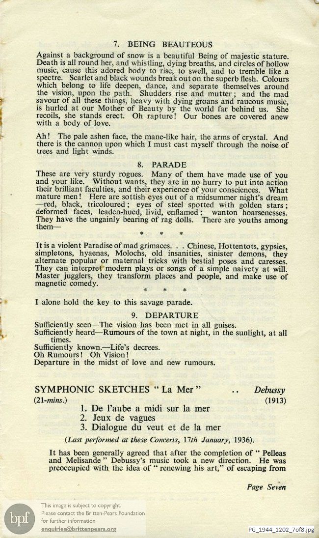 Britten Les Illuminations, Liverpool