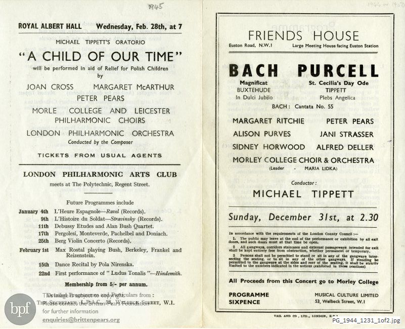 Various Composers, Friends House, Euston Road, London.