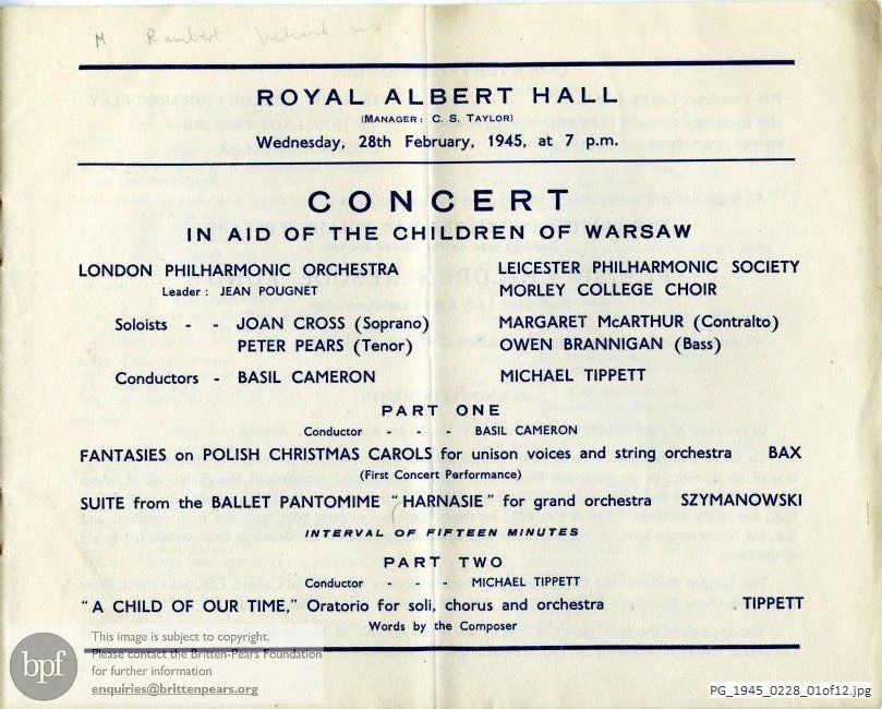 Children of Warsaw concert, Royal Albert Hall, London