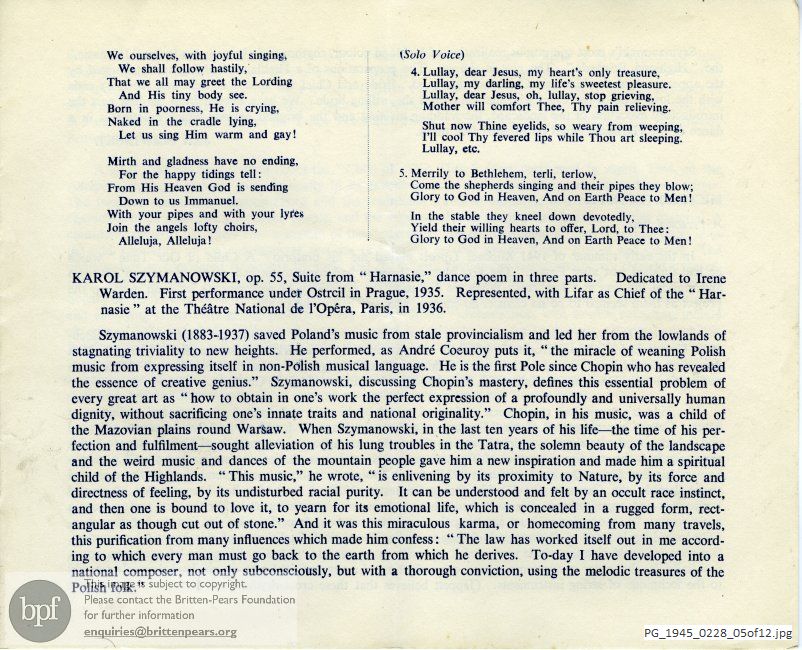 Children of Warsaw concert, Royal Albert Hall, London