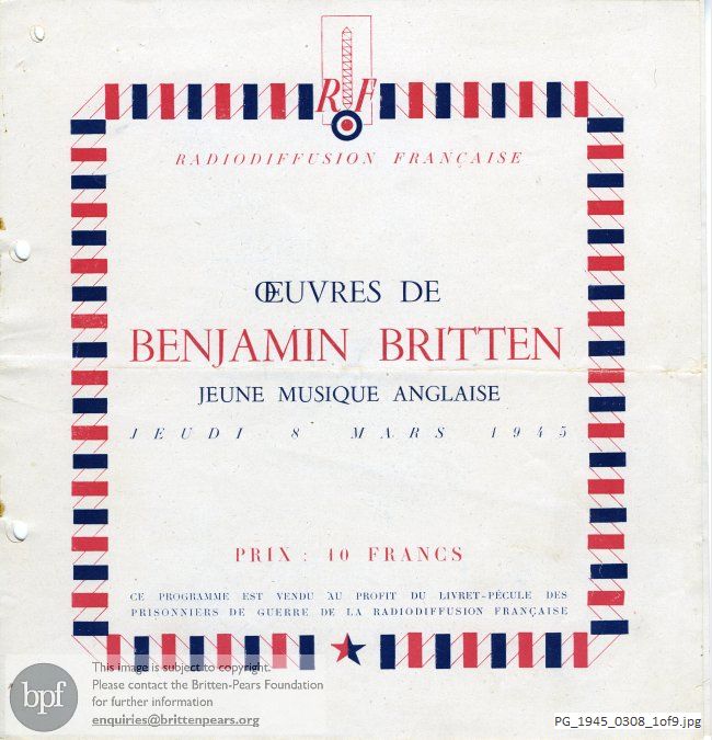 Radiodiffusion Française concert, Theatre des Champs-Elysees, Paris