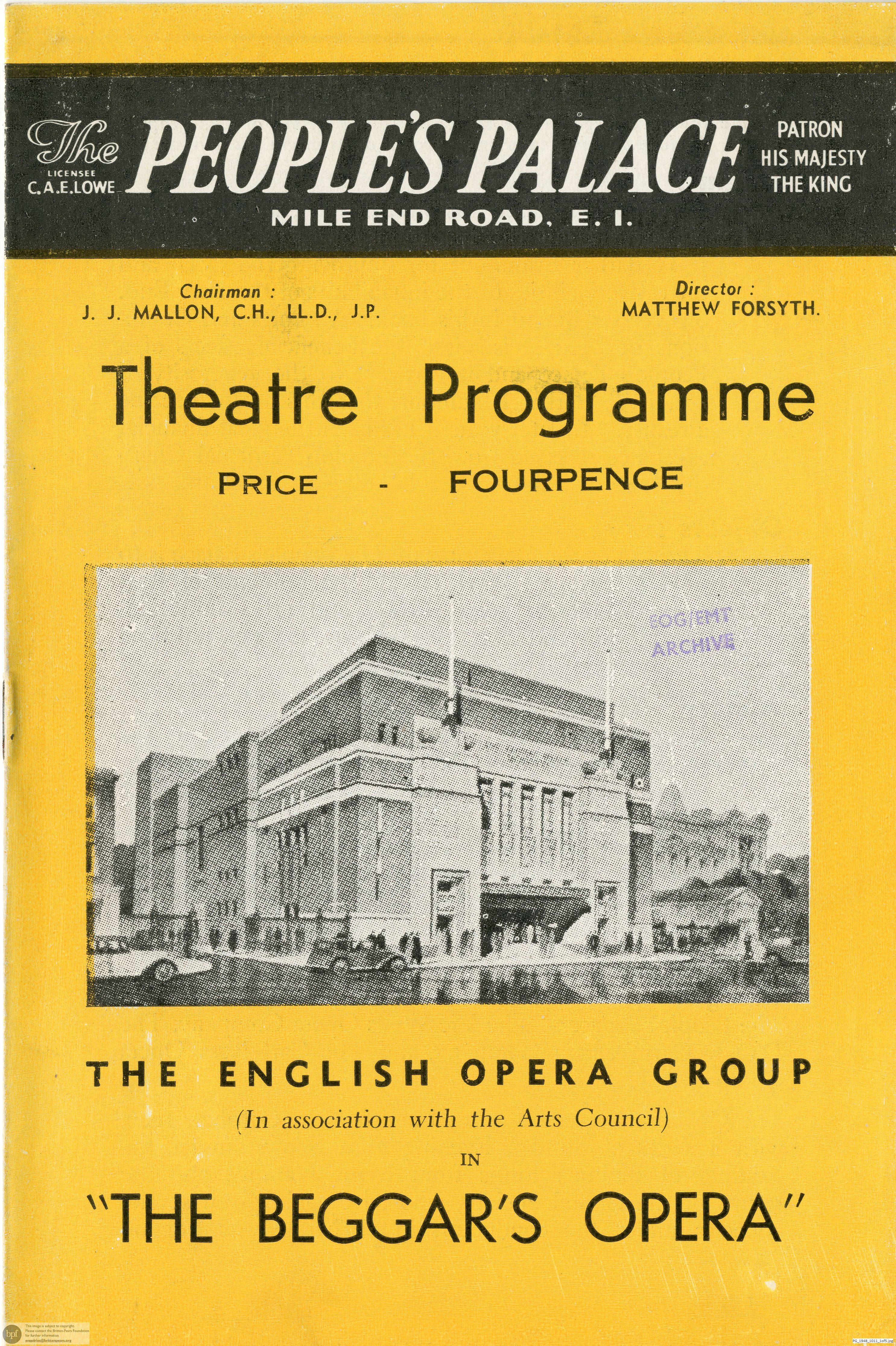 Britten The Beggar's Opera, People's Palace, London