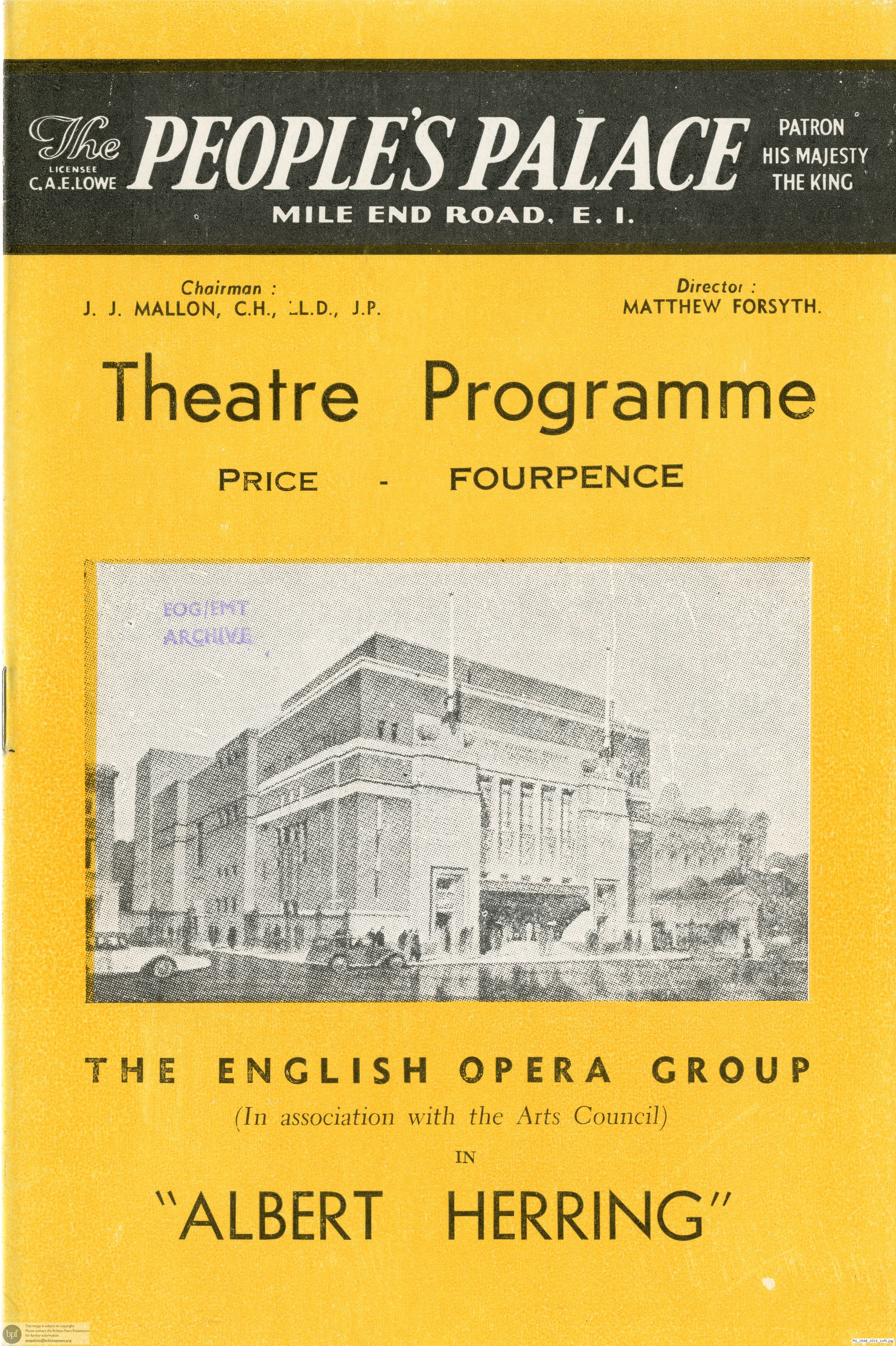 Britten, Albert Herring, People's Palace, London