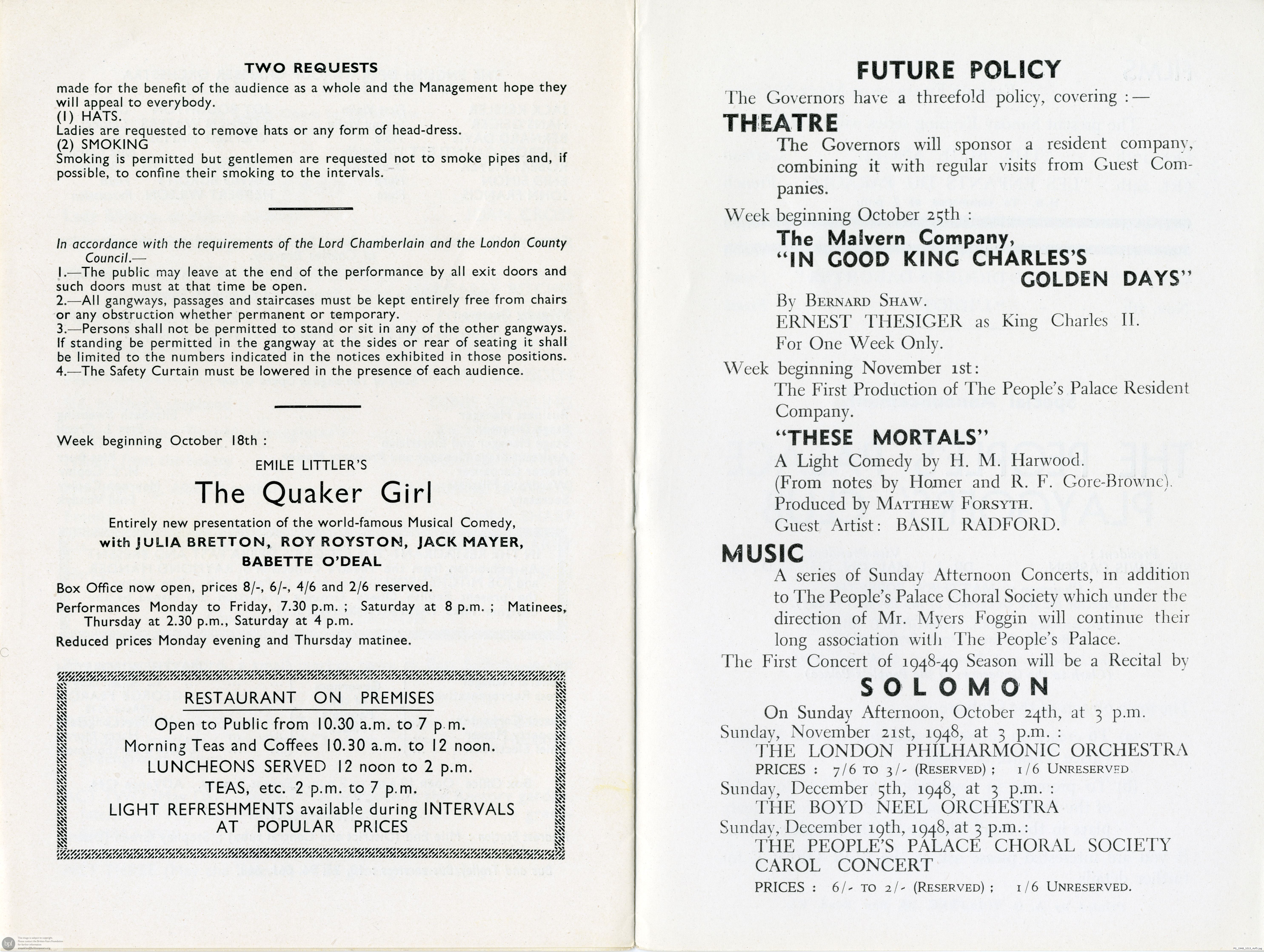 Britten, Albert Herring, People's Palace, London