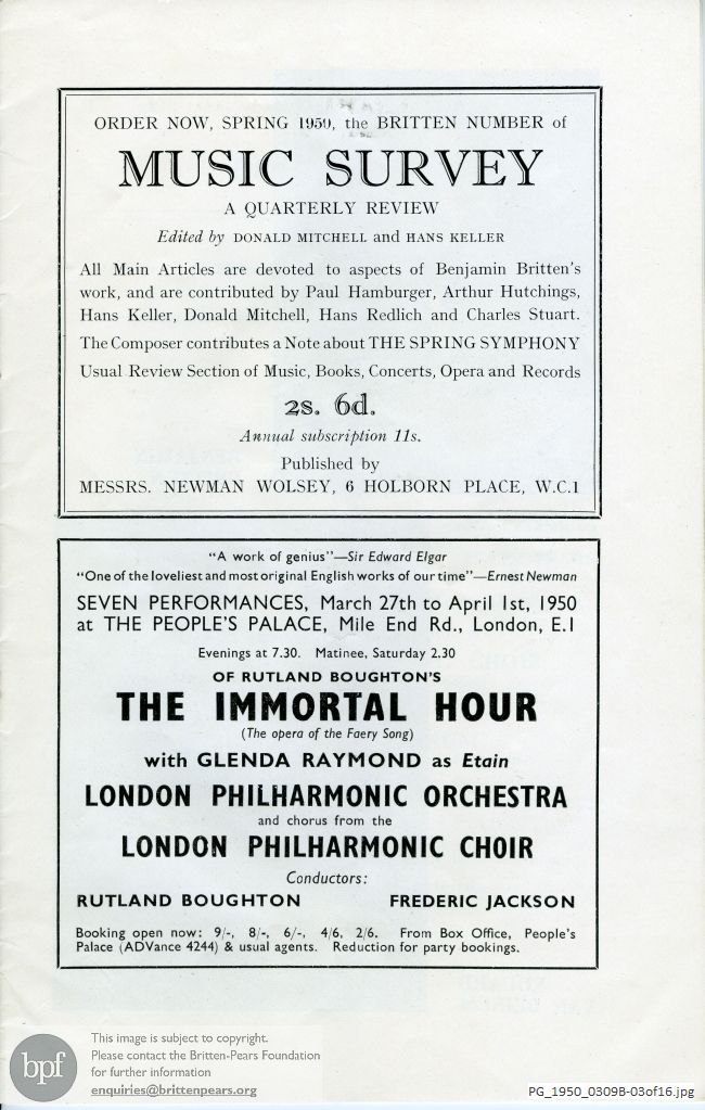 Britten Spring Symphony, Royal Albert Hall, London