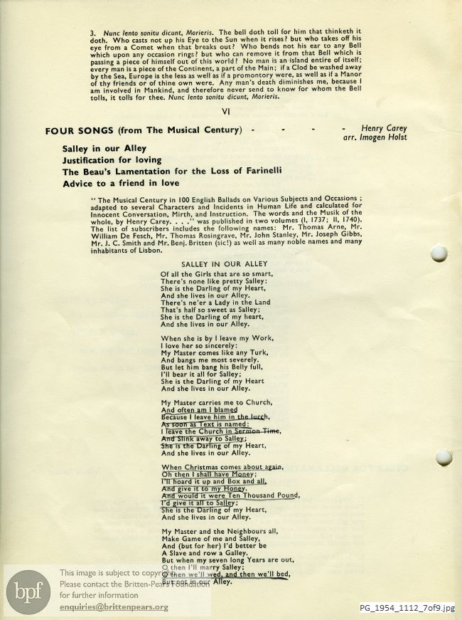 Concert programme:  EOG Wigmore Hall English Song Recital