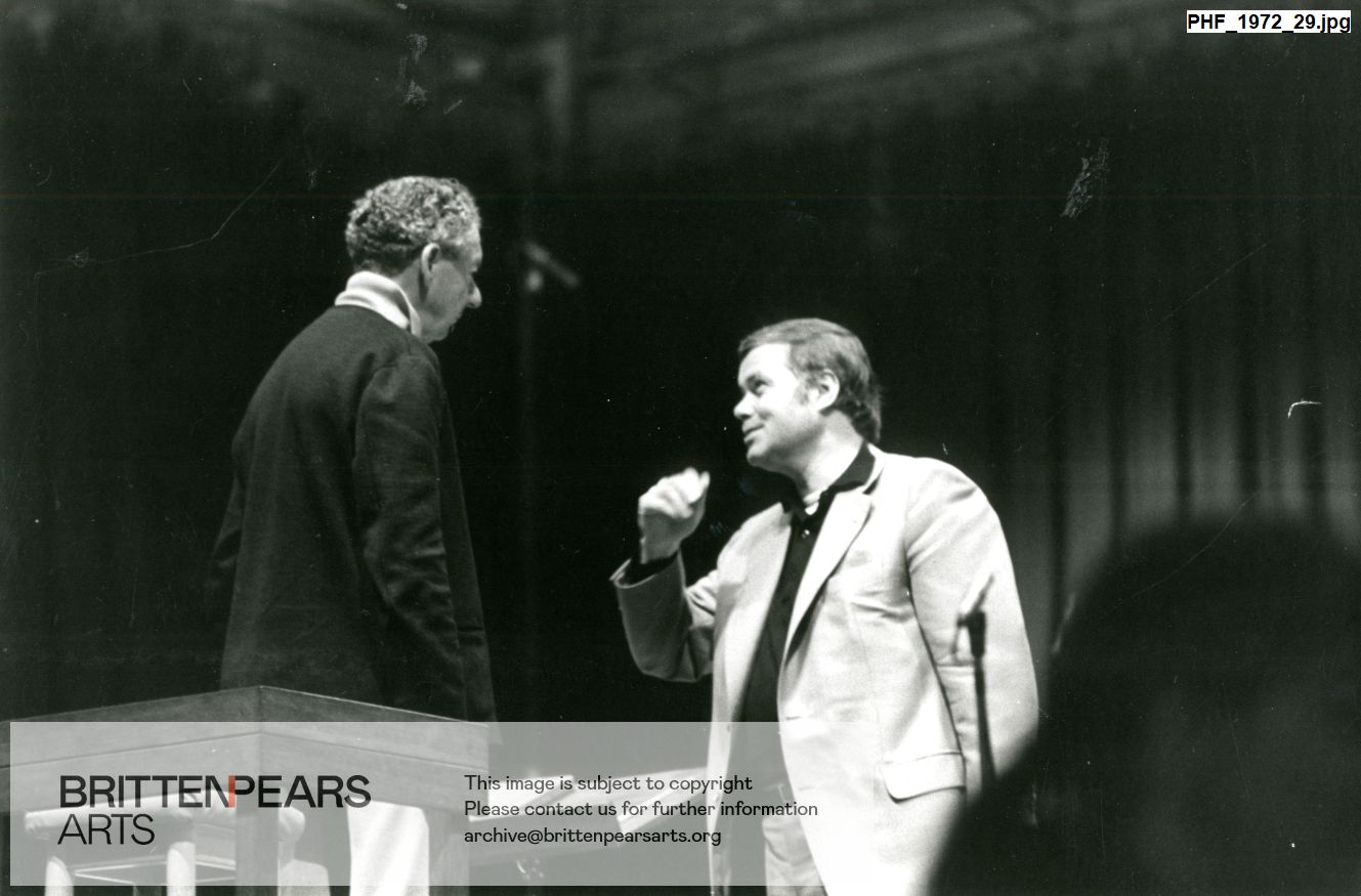 Photograph of Benjamin Britten and Dietrich Fischer-Dieskau