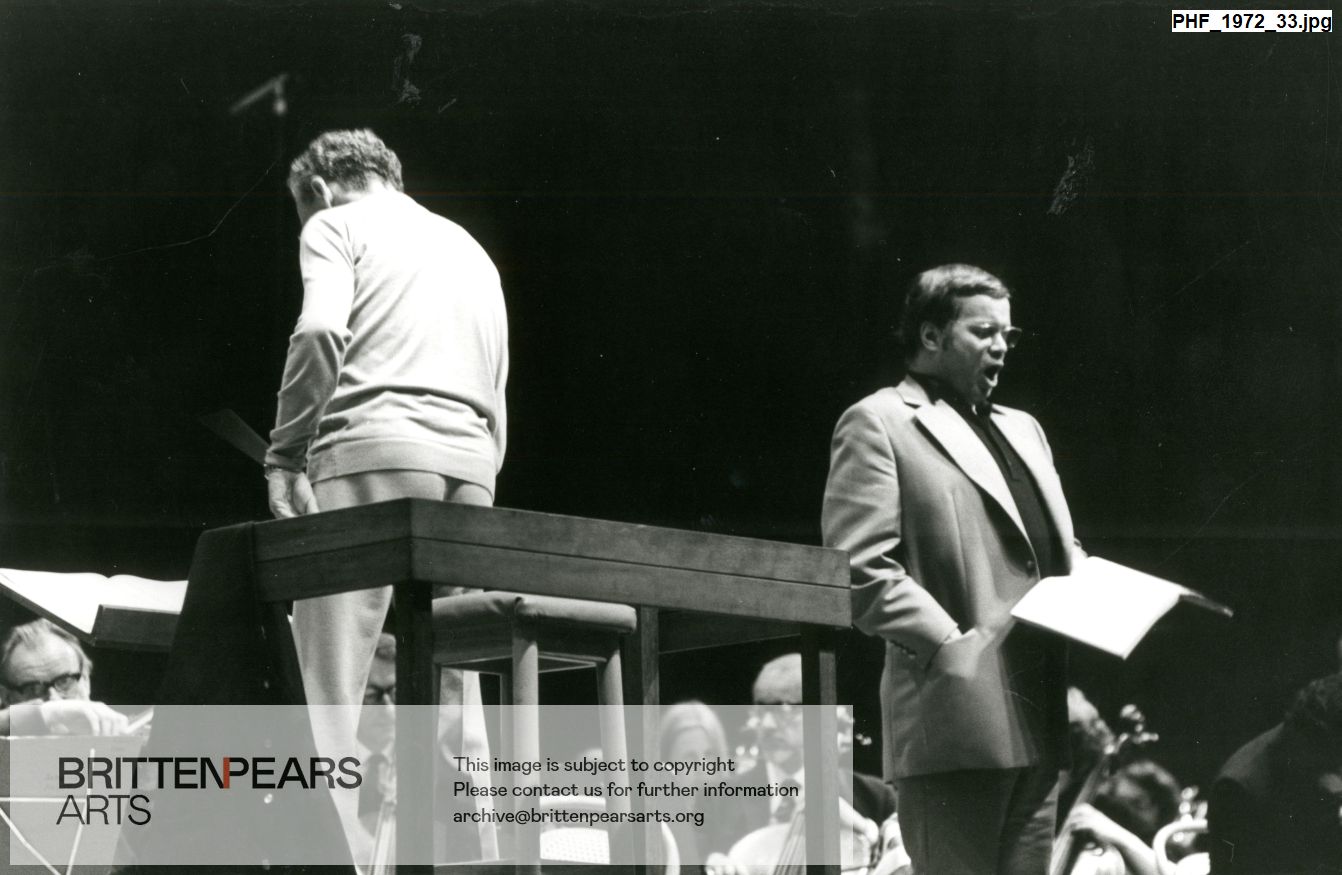 Photograph of Dietrich Fischer-Dieskau during rehearsal for Scenes from Goethe's Faust