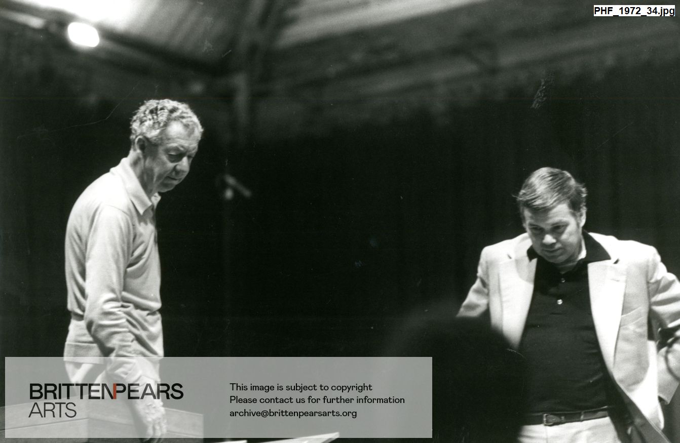 Photograph of Benjamin Britten and Dietrich Fischer-Dieskau