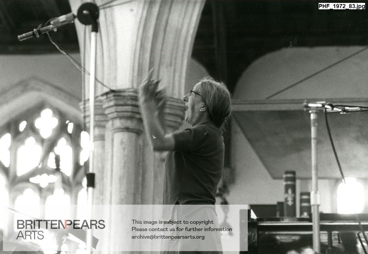 Photograph of Imogen Holst in Blythburgh Church