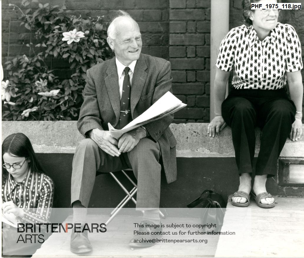 Photograph of two audience members