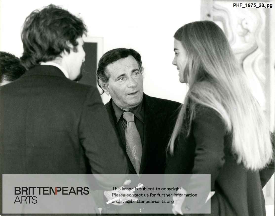 Photograph of Walter Susskind and two unidentified people in Snape