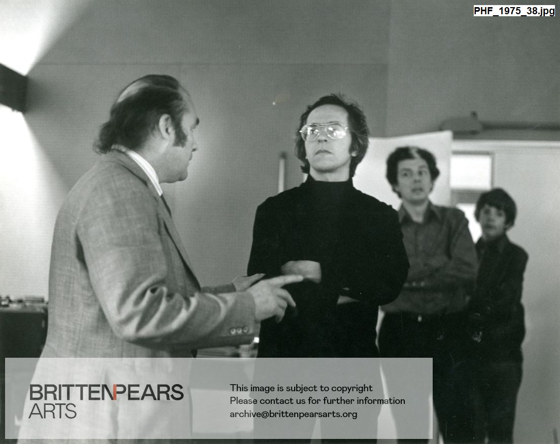 Photograph of Julian Bream, John Williams and John Shirley-Quirk