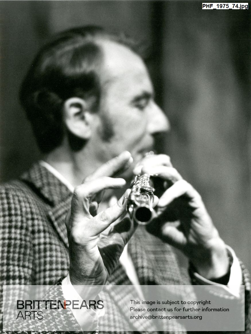 Photograph of Ricard Adeney, first flute in the English Chamber Orchestra