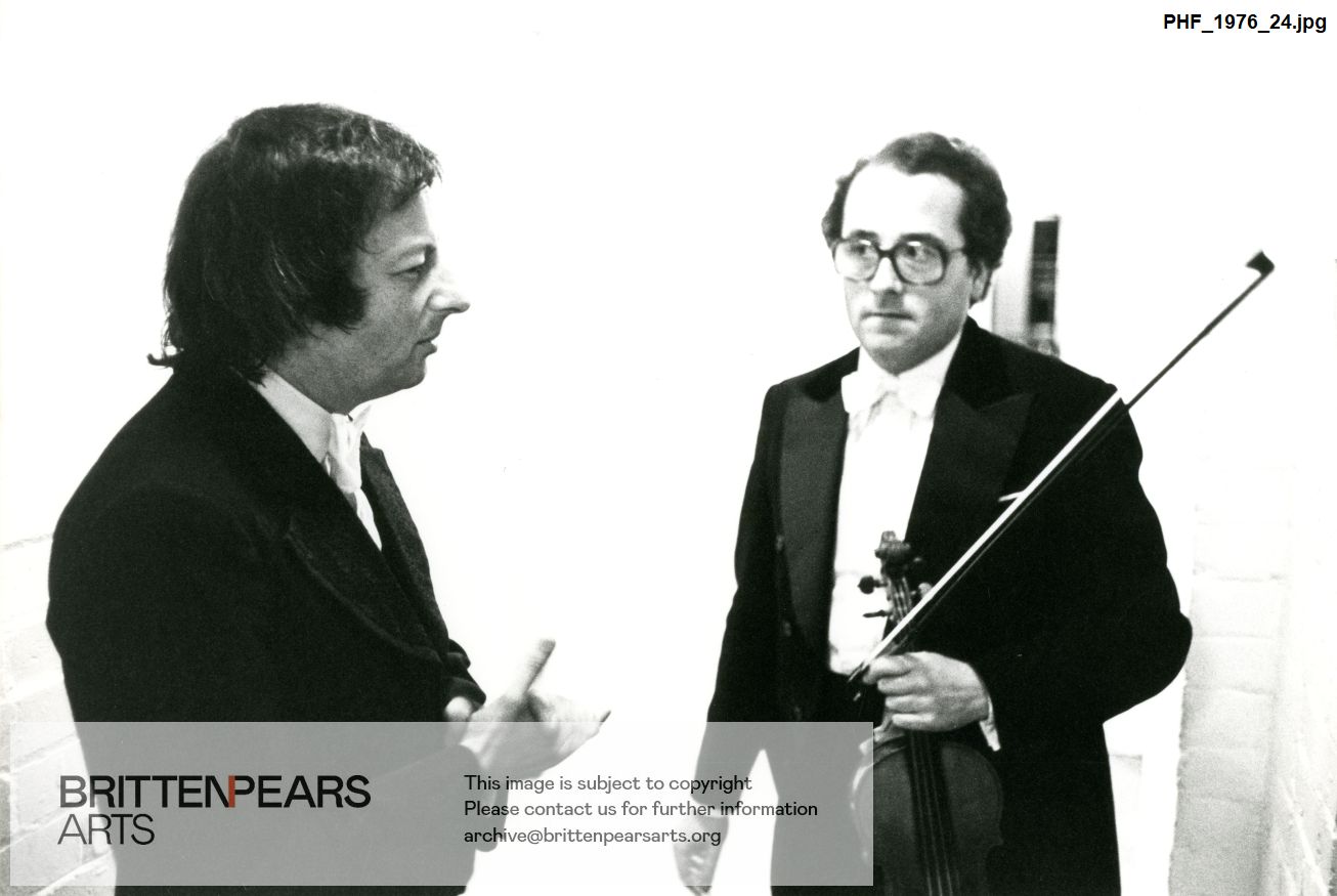 Photograph of Andre Previn and Jose-Luis Garcia