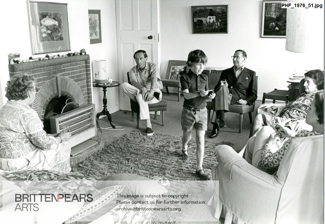 Photograph of Princess Margaret of Hesse, Jeremy Thorpe, Rupert Thorpe, Bettina Ehrlich and Marion Thorpe