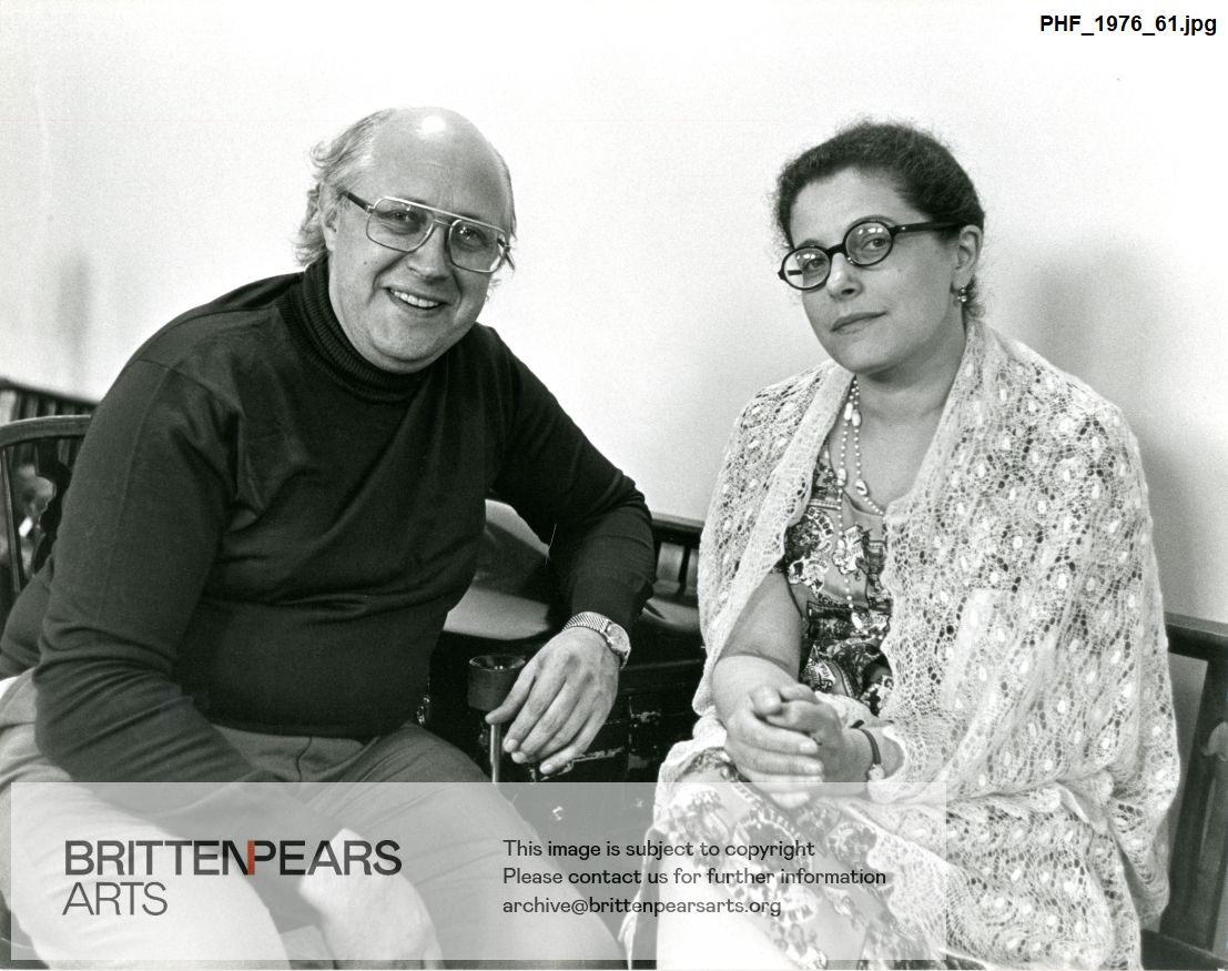 Photograph of Mstislav Rostropovich and Irina Shostakovich