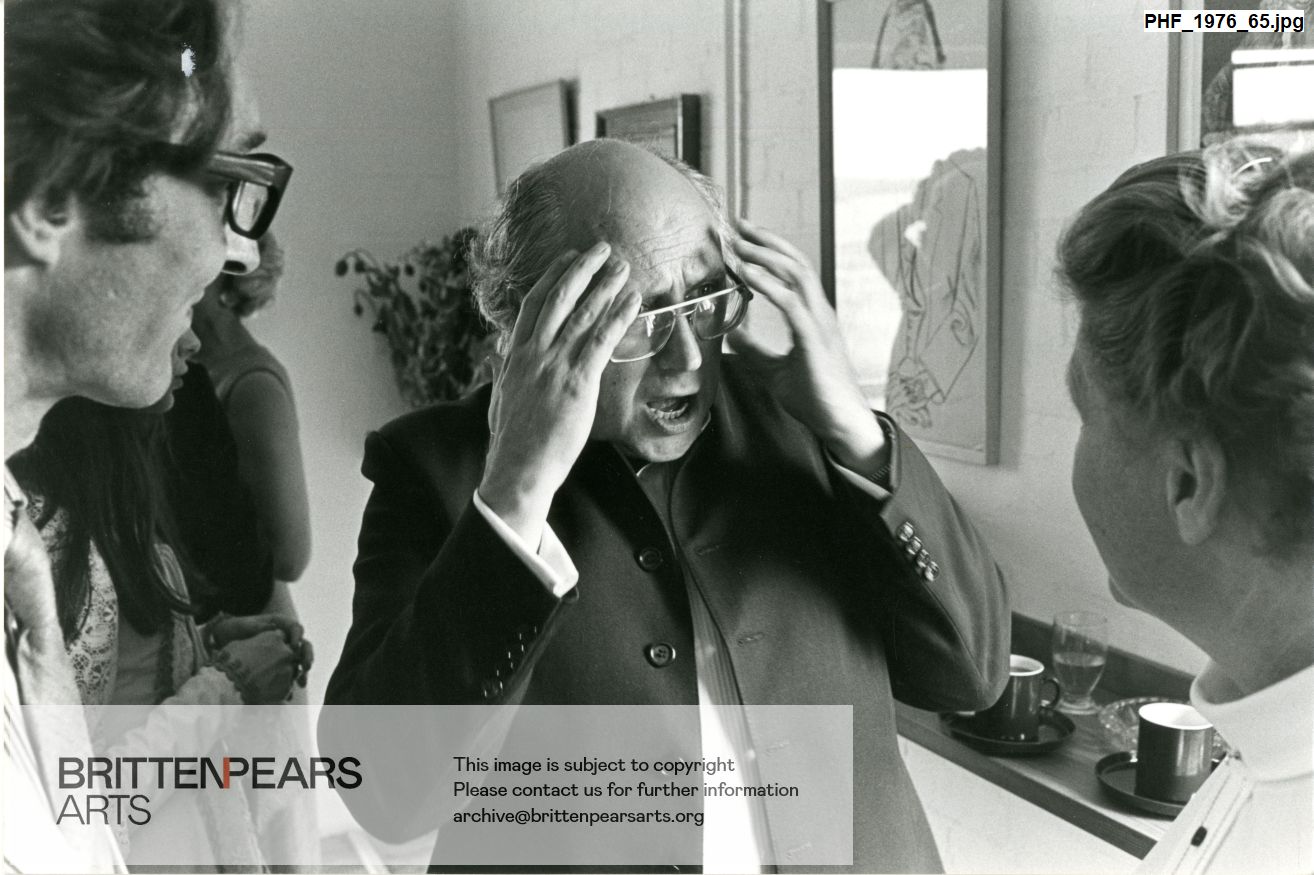 Photograph of Martin Kingsbury, Mstislav Rostropovich and Rosamund Strode