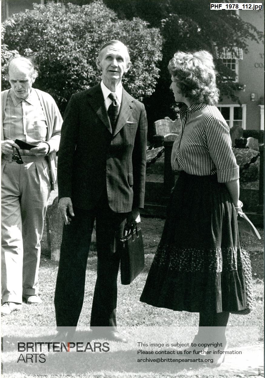 Photograph of Charles Crook, Ralph Downes and Jenni Vaulkhard