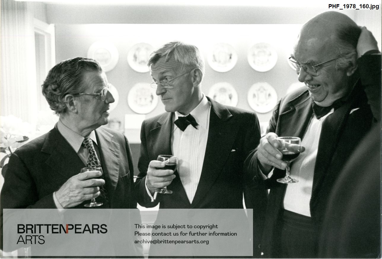Photograph of Sir Eugene Melville, Norman Scarfe and John Trew