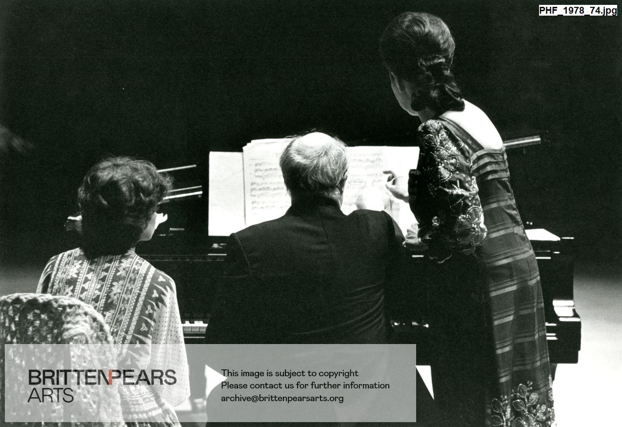 Photograph of Mstislav Rostropovich, Galina Vishnevskaya and Olga Rostropovich