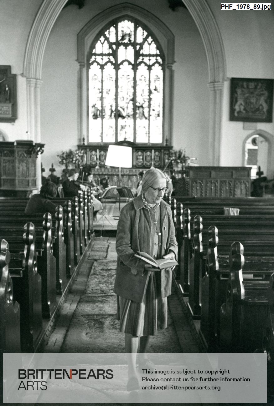 Photograph of Imogen Holst in Aldeburgh Church