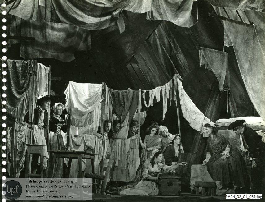 Production photograph of The Beggar's opera at the Arts Theatre, Cambridge