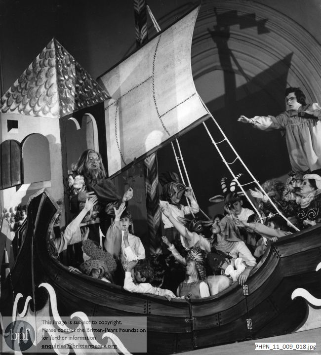 Production photograph of Noye's Fludde, the olive branch