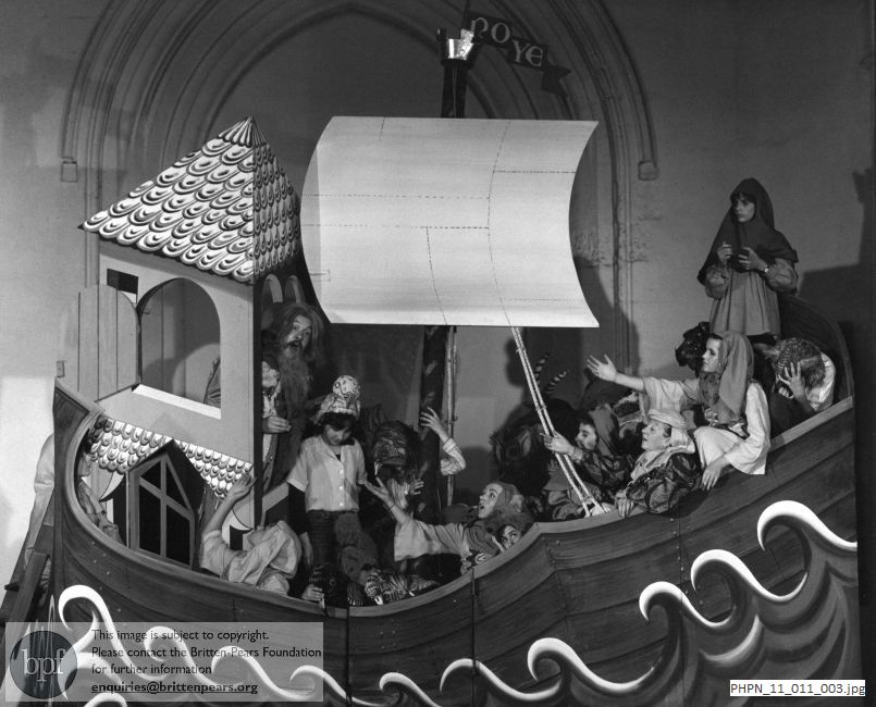 Production photograph of Noye's Fludde, the dove