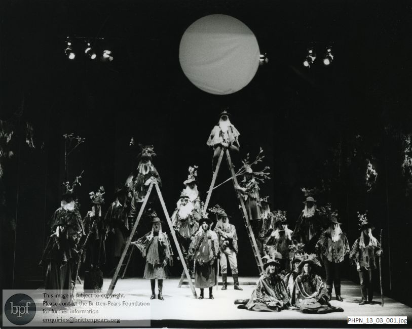 Production photograph of Paul Bunyan: Prologue: In the forest – Opening Chorus 