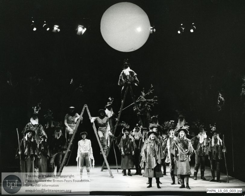 Production photograph of Paul Bunyan: Prologue: In the forest, final Chorus