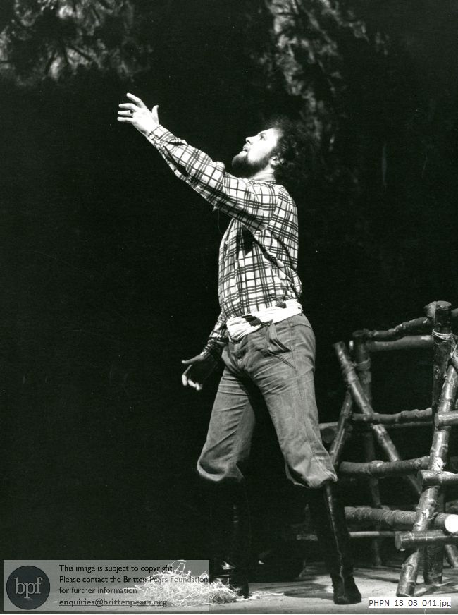 Production photograph of Paul Bunyan: Act 2 scene 1  A Clearing: 21: Fido's Sympathy