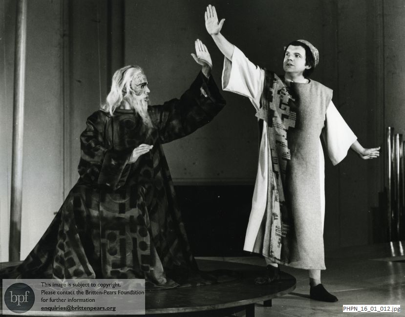 Production photograph of The Prodigal Son: The Father seeks to dissuade his son