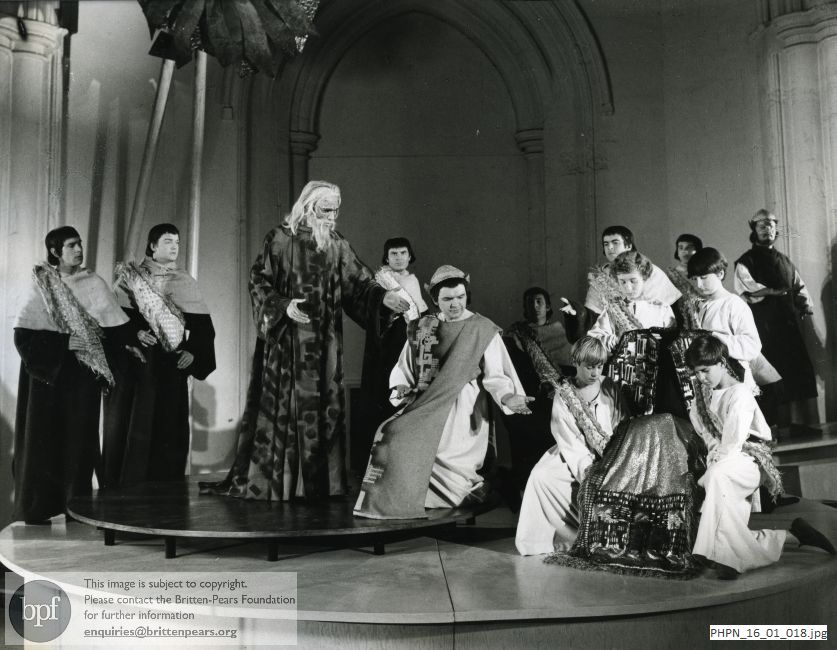 Production photograph of The Prodigal Son: The portion is brought