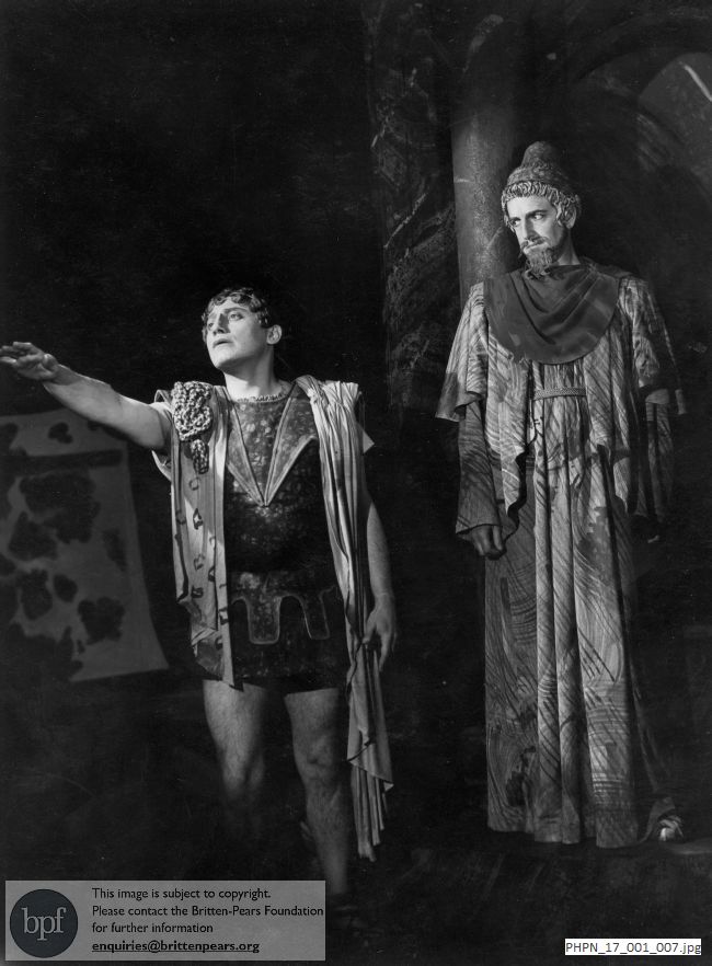 Production photograph of The Rape of Lucretia, Act I scene 1