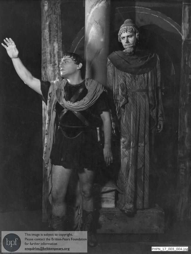 Production photograph of The Rape of Lucretia, Act 1 scene 1