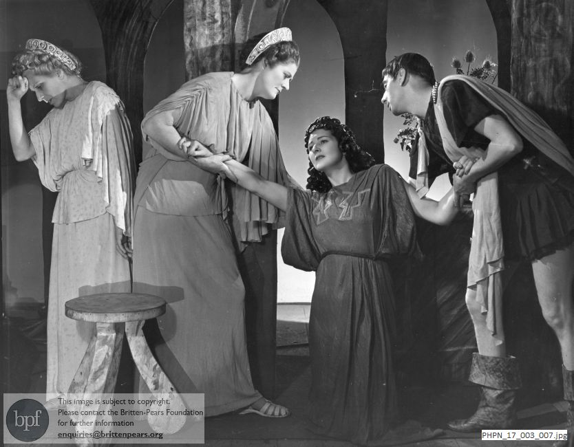 Production photograph of The Rape of Lucretia, Act 2 scene 2 