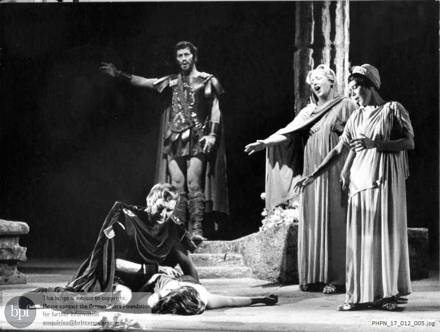 Production photograph of The Rape of Lucretia, Act 2 scene 2