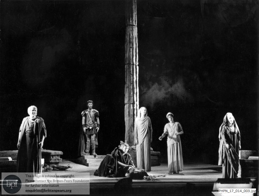 Production photograph of The Rape of Lucretia, Act 2 scene 2