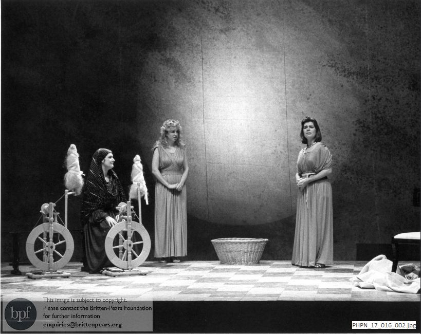 Production photograph of The Rape of Lucretia, Act 1 scene 2